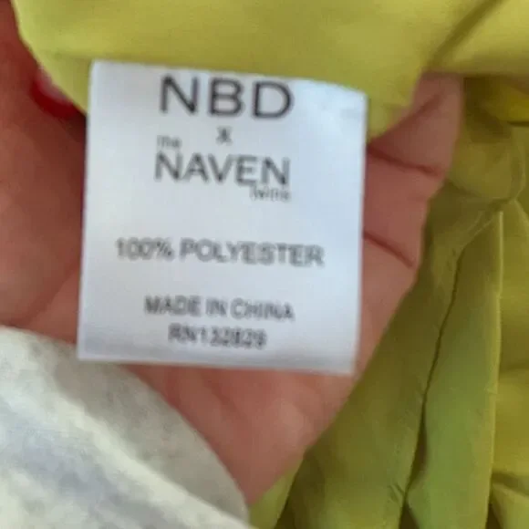 NWT NBD X Naven Twins Out Shine Maxi Dress in Chartruesse - Picture 5 of 5